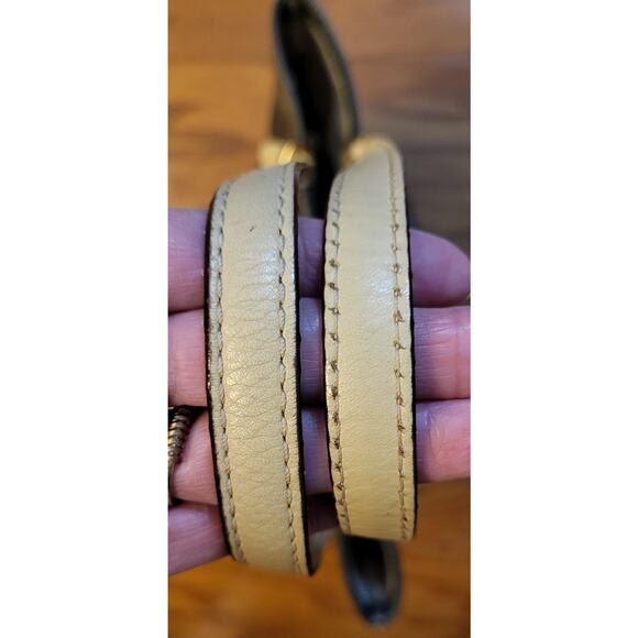 Michael Kors Gray Leather Satchel Handbag Purse Gold Hardware - Picture 5 of 15